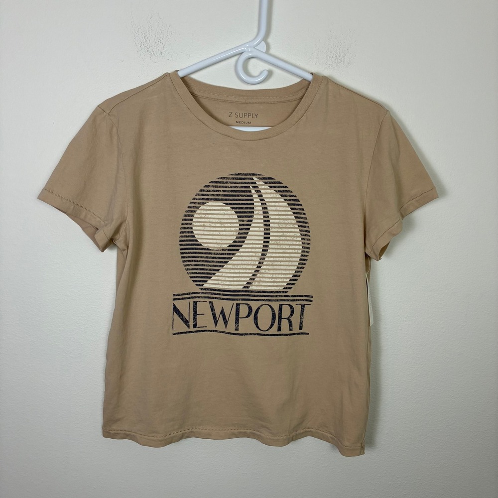 Z Supply Newport Tourist Graphic Tee T-Shirt Womens M Coastal Comfy Retro Preppy